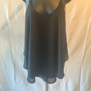 Black spaghetti strap tank top